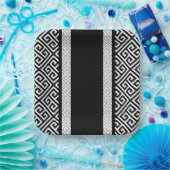 Zwarte en witte bachelor papieren bordje (Feest)