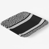 Zwarte en witte bachelor papieren bordje (Gebogen)