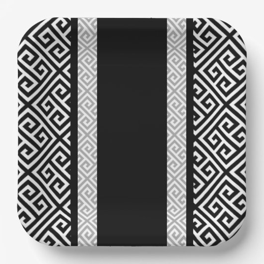 Zwarte en witte bachelor papieren bordje (Voorkant)