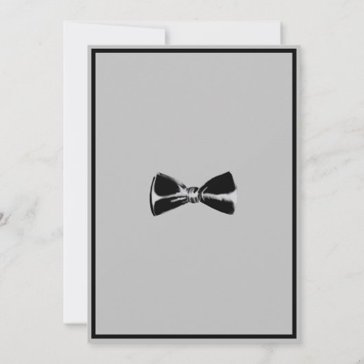 Zwarte en witte bachelorpartij kaart (Achterkant)