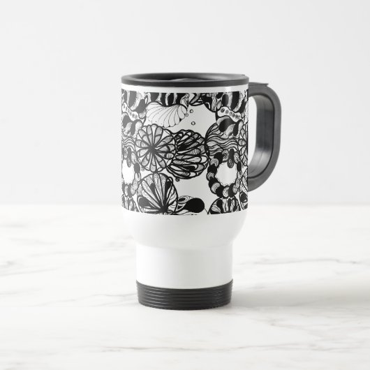 ZWARTE EN WITTE BALLEN REISBEKER (Voorkant rechts)