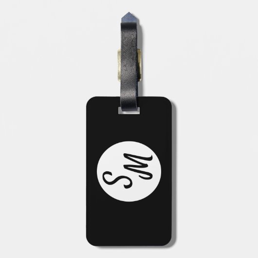 Zwarte en witte balletschoenen Dance Life Custom Bagagelabel (Achterkant verticaal)