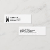 Zwarte en witte balletslippers en puntenpapier mini visitekaartje (Voorkant / Achterkant)