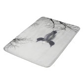 Zwarte en witte ballon op een meer Bathroom mat (Gekanteld)