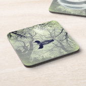 Zwarte en witte ballon op een meerset onderzetters (Linkerzijde)