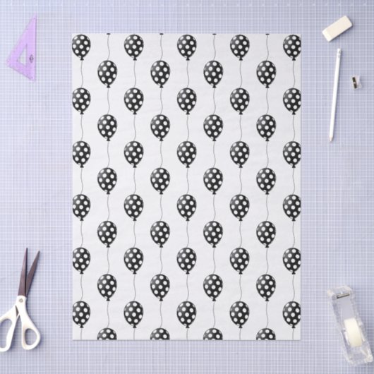 Zwarte en witte ballonnen tissuepapier (Craft)