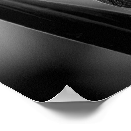 Zwarte en witte bamboevloeistof poster (Hoek)