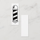 Zwarte en witte Barber Winkelpoolkaart Mini Visitekaartje (Voorkant / Achterkant)