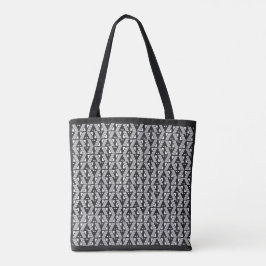 Zwarte en witte bars, strips en Stippen Tote Bag