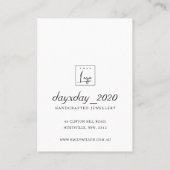 ZWARTE EN WITTE BEDANK VOOR HET KETTING VAN DE KAR PLAATSKAARTJE (Achterkant)