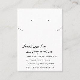 ZWARTE EN WITTE BEDANK VOOR HET KETTING VAN DE KAR PLAATSKAARTJE