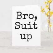 Zwarte en witte Bedankt Bro Kaart, Groomsmen gesch Kaart (Gele Bloem)