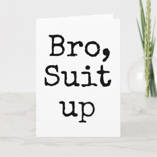 Zwarte en witte Bedankt Bro Kaart, Groomsmen gesch Kaart