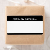 Zwarte en witte bedrijfsnaam Markering - Etiket (Insitu)