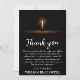 zwarte en witte begrafenis dank je kaarten