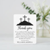 zwarte en witte begrafenis dank je kaarten (Staand voorkant)