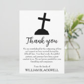 zwarte en witte begrafenis dank je kaarten (Staand voorkant)