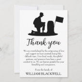 zwarte en witte begrafenis dank je kaarten (Voorkant)