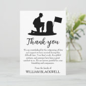 zwarte en witte begrafenis dank je kaarten (Staand voorkant)