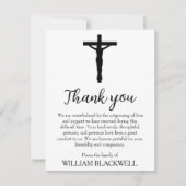 zwarte en witte begrafenis dank je kaarten (Voorkant)