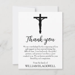 zwarte en witte begrafenis dank je kaarten