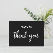 Zwarte en witte begrafenis Hartelijk dank Bedankkaart (Staand voorkant)