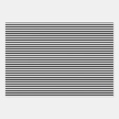 Zwarte en witte Bengaalse strepen Inpakpapier Vel (Voorkant 2)