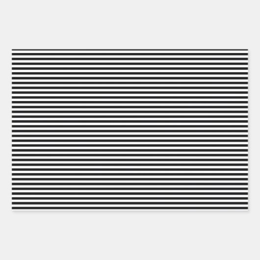 Zwarte en witte Bengaalse strepen Inpakpapier Vel (Voorkant 2)