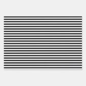 Zwarte en witte Bengaalse strepen Inpakpapier Vel (Voorkant)