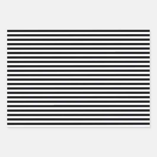 Zwarte en witte Bengaalse strepen Inpakpapier Vel (Voorkant)