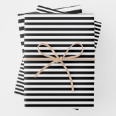 Zwarte en witte Bengaalse strepen Inpakpapier Vel (In situ)