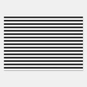 Zwarte en witte Bengaalse strepen Inpakpapier Vel (Voorkant 3)