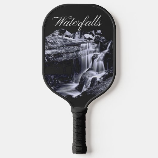 Zwarte en Witte Berg Waterval Pickleball Paddle (Voorkant)