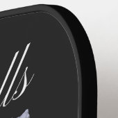 Zwarte en Witte Berg Waterval Pickleball Paddle (Links Detail)