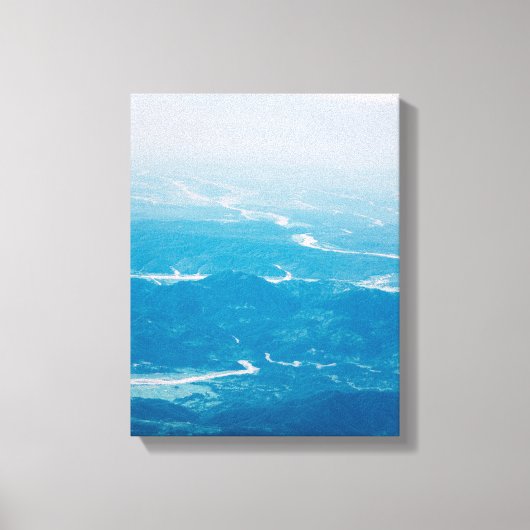 zwarte en witte bergen canvas afdruk (Voorkant)