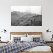 Zwarte en witte bergen canvas. canvas afdruk (Insitu (Slaapkamer))