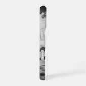 Zwarte en witte bergen landschapsfotografie iPhone 16 hoesje (Rechterkant)