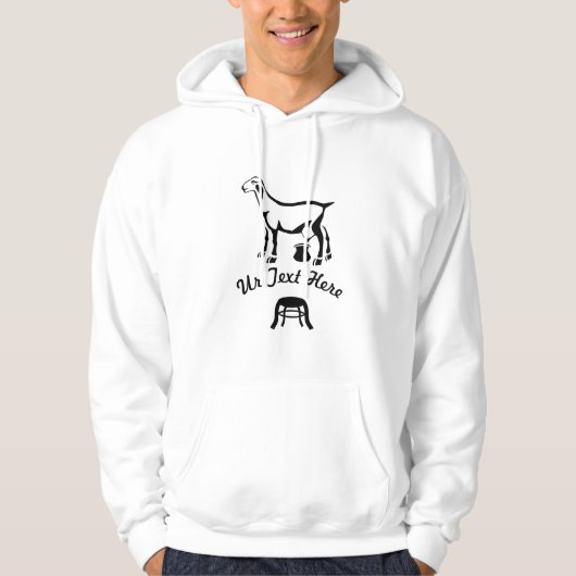 Zwarte en witte betongeit hoodie (Voorkant)