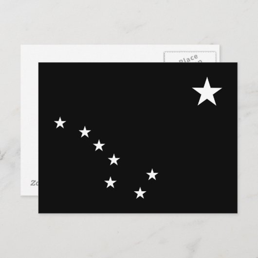 Zwarte en witte Big Dipper Briefkaart (Voorkant / Achterkant)