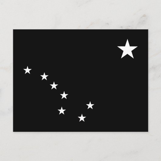 Zwarte en witte Big Dipper Briefkaart (Voorkant)