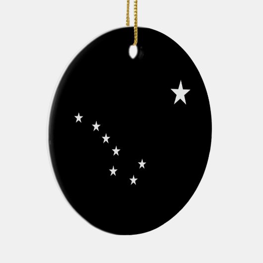 Zwarte en witte Big Dipper Keramisch Ornament (Rechts)