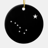 Zwarte en witte Big Dipper Keramisch Ornament (Voorkant)