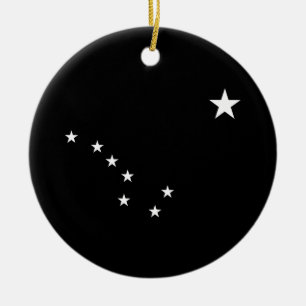 Zwarte en witte Big Dipper Keramisch Ornament