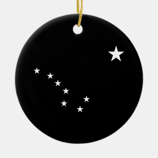 Zwarte en witte Big Dipper Keramisch Ornament (Voorkant)
