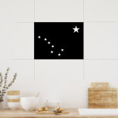 Zwarte en witte Big Dipper Poster (Keuken)