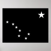 Zwarte en witte Big Dipper Poster (Voorkant)
