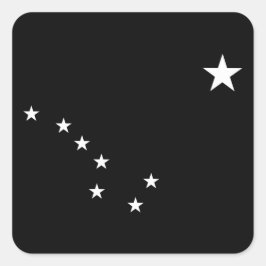 Zwarte en witte Big Dipper Vierkante Sticker