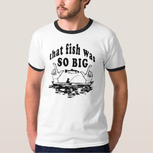 Zwarte en Witte Big Fish T-Shirt