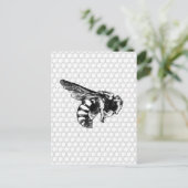 Zwarte en witte bijen briefkaart (Staand voorkant)