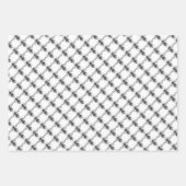 Zwarte en witte bijen inpakpapier vel (Voorkant)